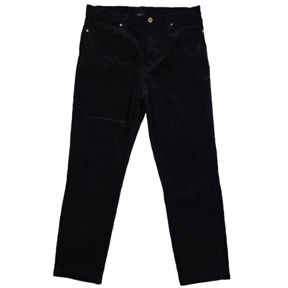 H&M Corduroy Midrise Pants Size 31 Black - Picture 1 of 4